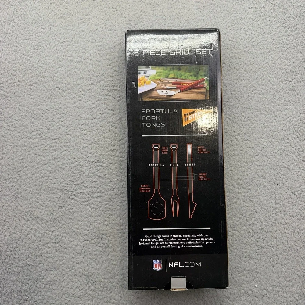 You The Fan Series BBQ Steel NFL Indianapolis Colts Football 3-Piece Grill Set
